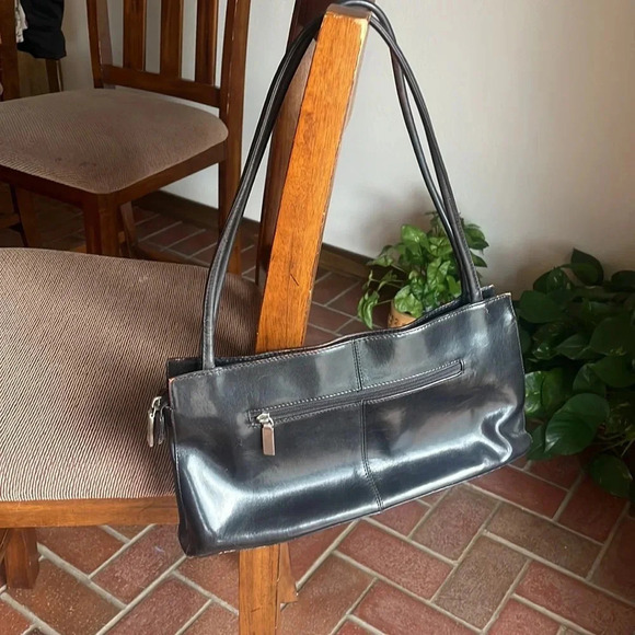 Black HOBO Leather Shoulder Bag - Picture 5 of 7